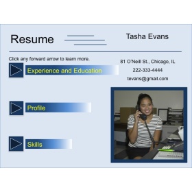 visual resume sample