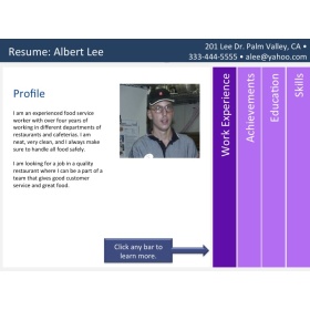 visual resume sample