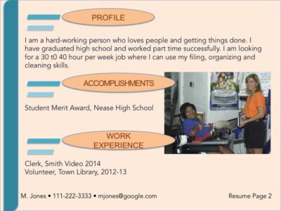 visual resume sample