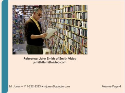 visual resume sample