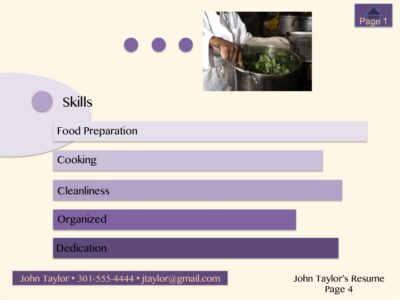 visual resume sample