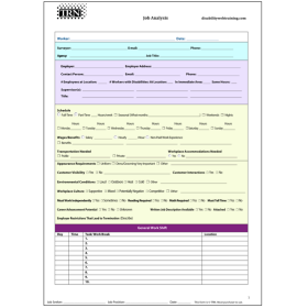 Planning Guide: Job Analysis