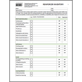 Reinforcer Inventory