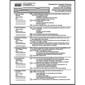 Transition Checklist for Employment